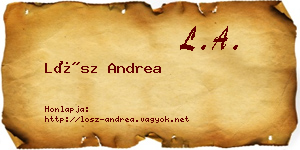 Lősz Andrea névjegykártya
